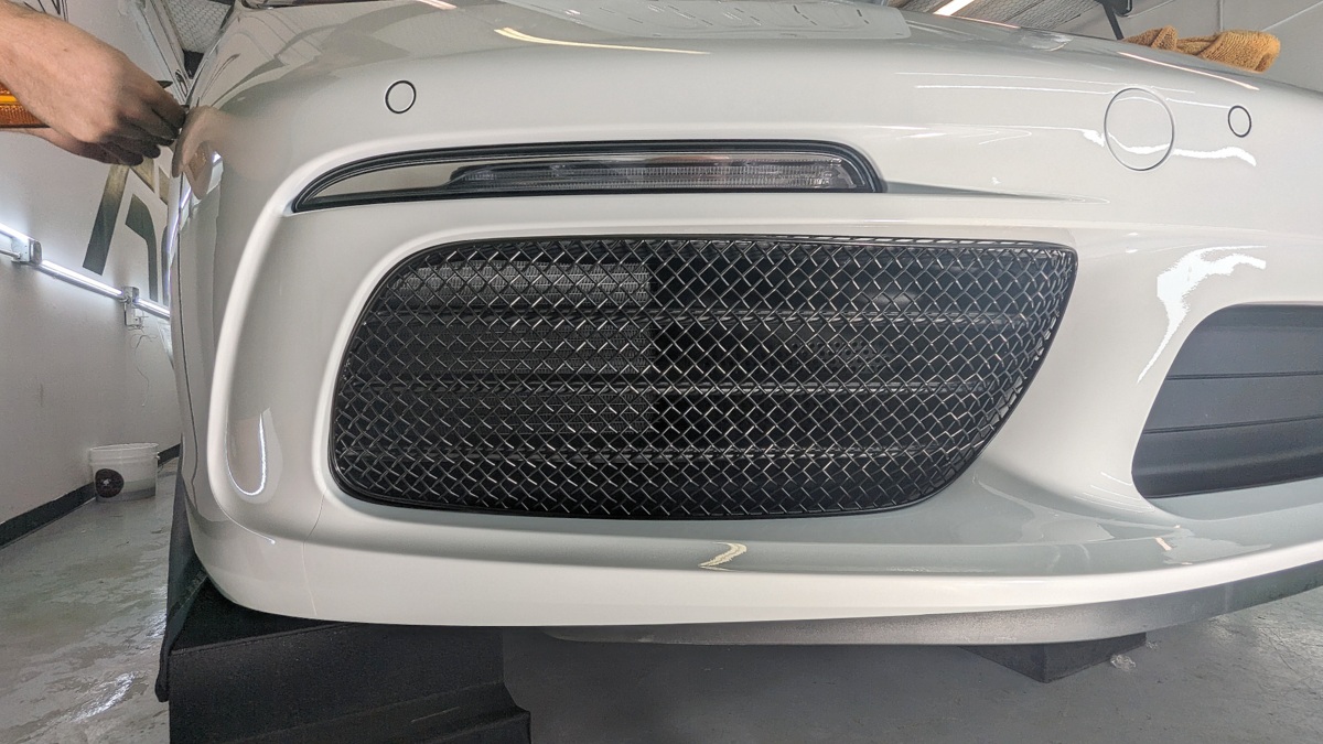 left front grille installed.