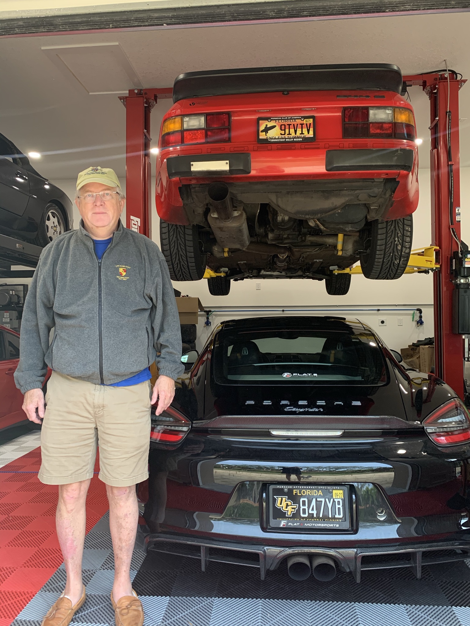 1987 944S in the air; 2014 Cayman GT4